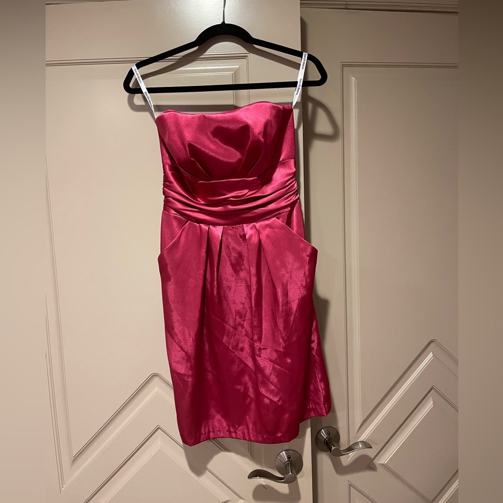 Pink Strapless Formal Dress